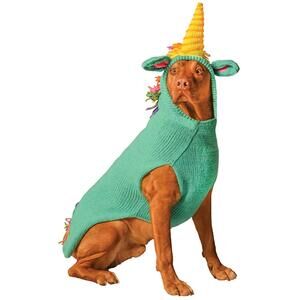 NEW CHILLY DOGS unicorn dog sweater in turquoise